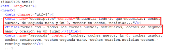 Meta título y descripción 2